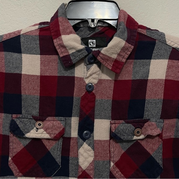 Ocean Current Men’s Flannel Shirt in Red Plaid Size Small 100% Cotton - Picture 4 of 10